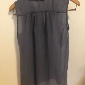 Gray H&M semi-sheer blouse